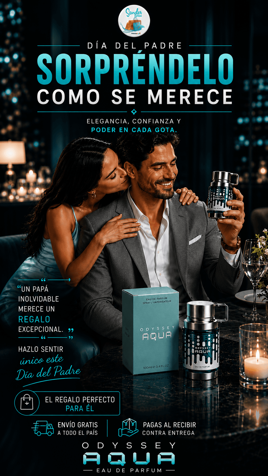 🎁 ODYSSEY AGUA Edition de Armaf  100ML – El Regalo Perfecto para Papá | Perfume Masculino Fresco, Elegante y Duradero