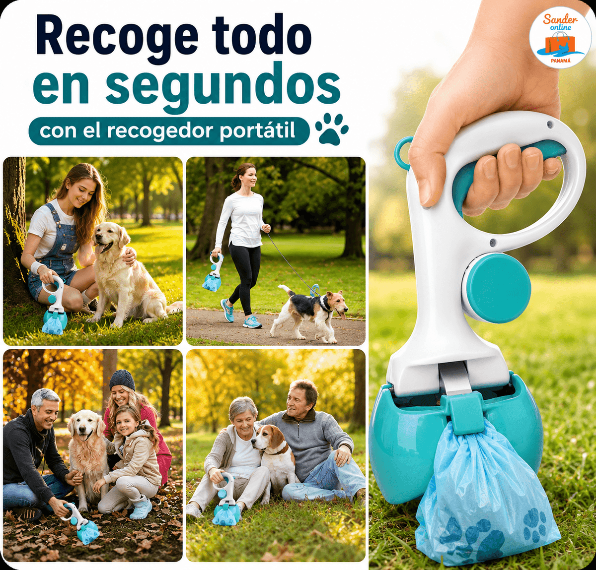 🐶 RECOGEDOR INTELIGENTE PARA MASCOTAS  - ❤️ ¡Disfruta cada paseo con tu peludito sin ensuciarte las manos!