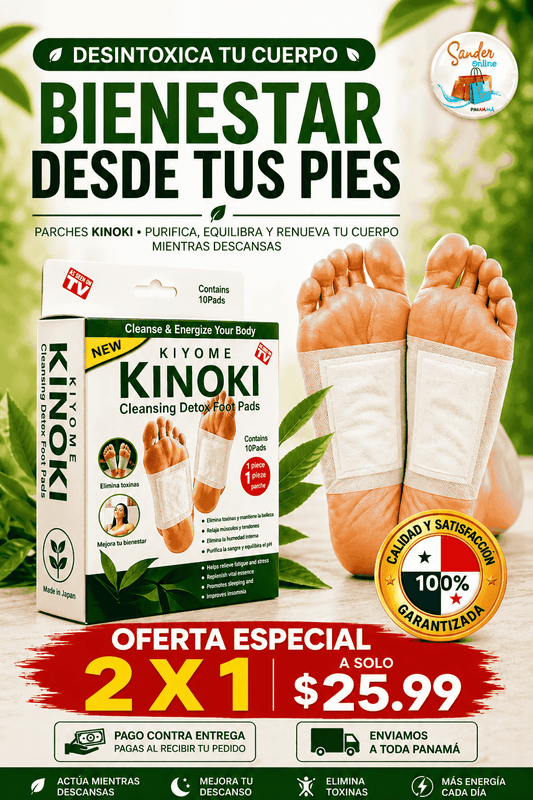 PARCHE KINOKI - REPARA, RELAJA Y RENUEVA, MIENTRAS DUERMES