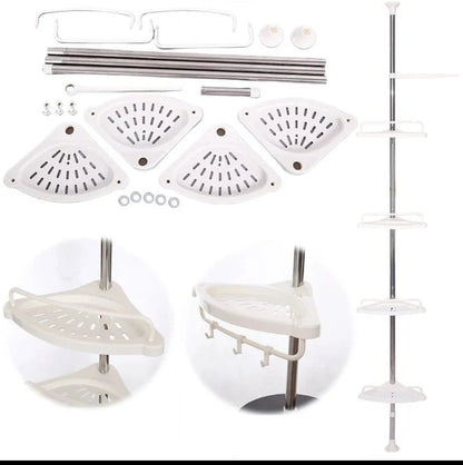 ✨PREMIUM™ ORGANIZADOR ESQUINERO DE BAÑO🔥 🛁Convierte una esquina vacía en 4 niveles de espacio y orden.