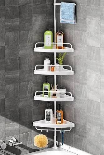 ✨PREMIUM™ ORGANIZADOR ESQUINERO DE BAÑO🔥 🛁Convierte una esquina vacía en 4 niveles de espacio y orden.